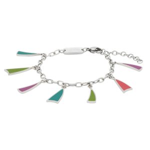 Zapestnica s trikotnimi barvnimi obeski