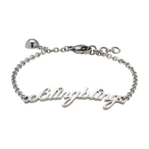 Zapestnica z napisom "blingbling" in kristali Swarovski®