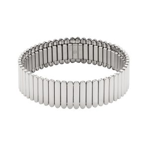 Široka upogljiva zapestnica iz niza elementov