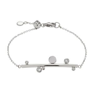 Zapestnica z grafičnim vzorcem in kristali Swarovski®