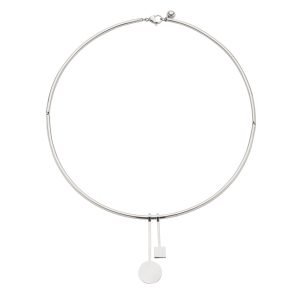 Ogrlica z dvema geometrijskima obeskoma